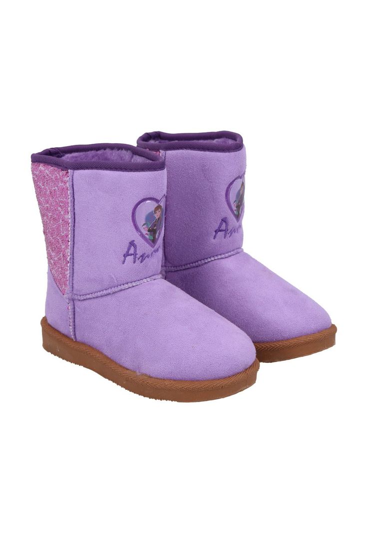 Bota Textil Infantil FROZEN Alta Morado-1