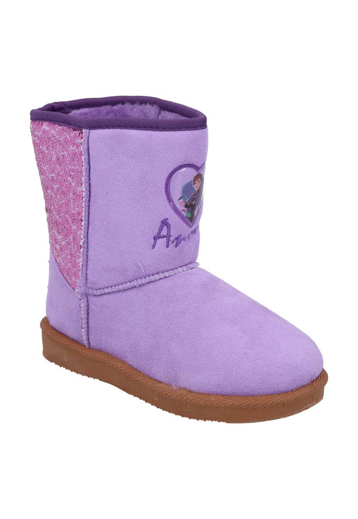 Bota Textil Infantil FROZEN Alta Morado-2