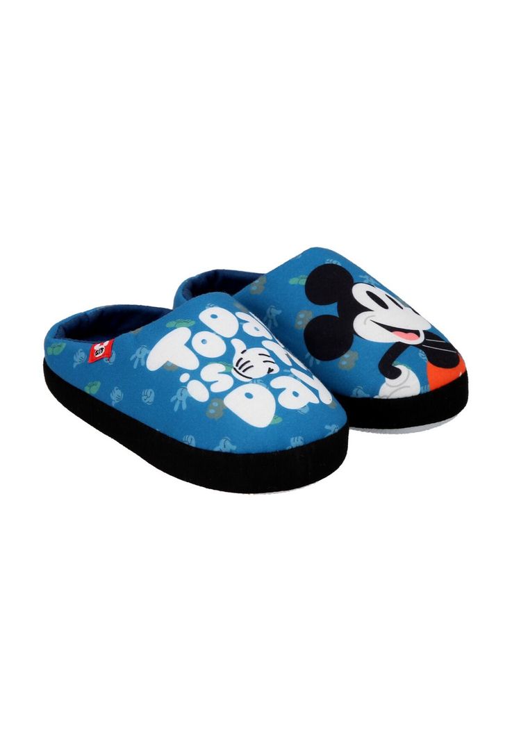 PANTUFLA BASICAS MICKEY MOUSE AZUL-2