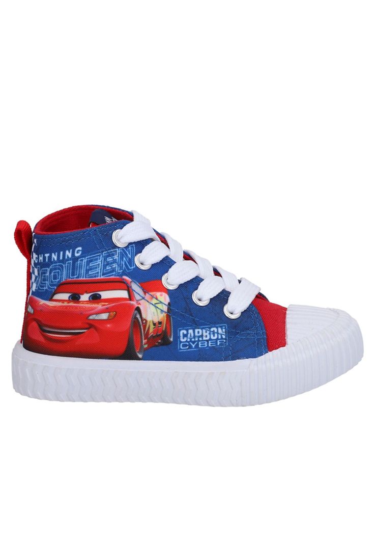 ZAPATILLAS ALTA LONA INFANTIL AZUL CARS-0