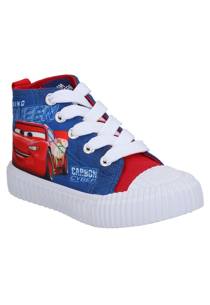ZAPATILLAS ALTA LONA INFANTIL AZUL CARS-1