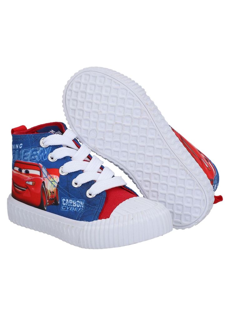 ZAPATILLAS ALTA LONA INFANTIL AZUL CARS-2
