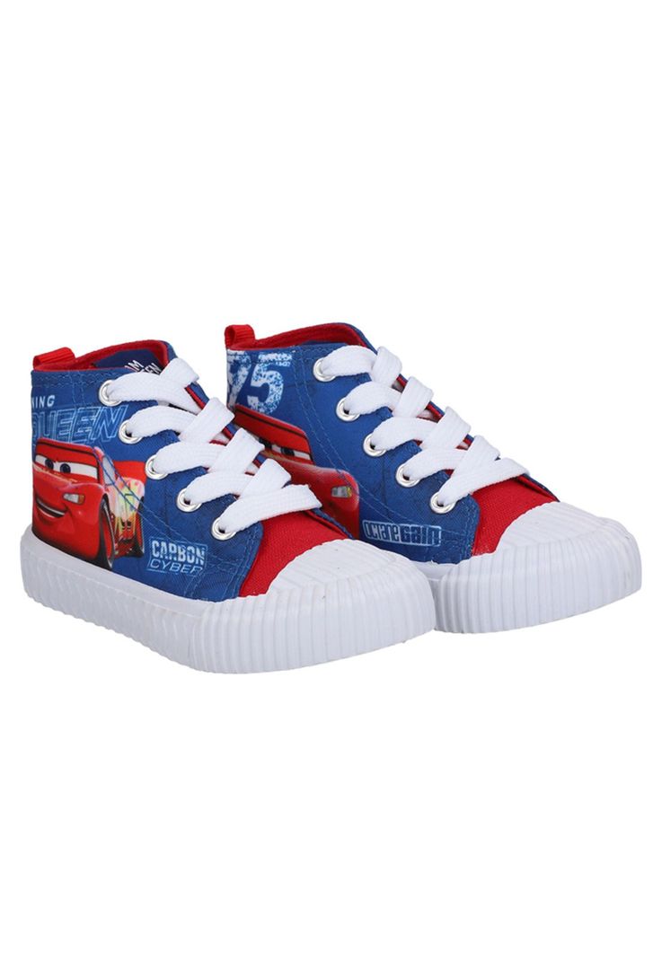 ZAPATILLAS ALTA LONA INFANTIL AZUL CARS-4