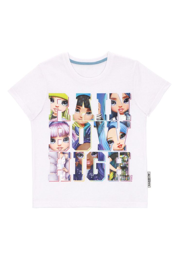 POLERA MANGA CORTA RAINBOW HIGH BLANCO-0
