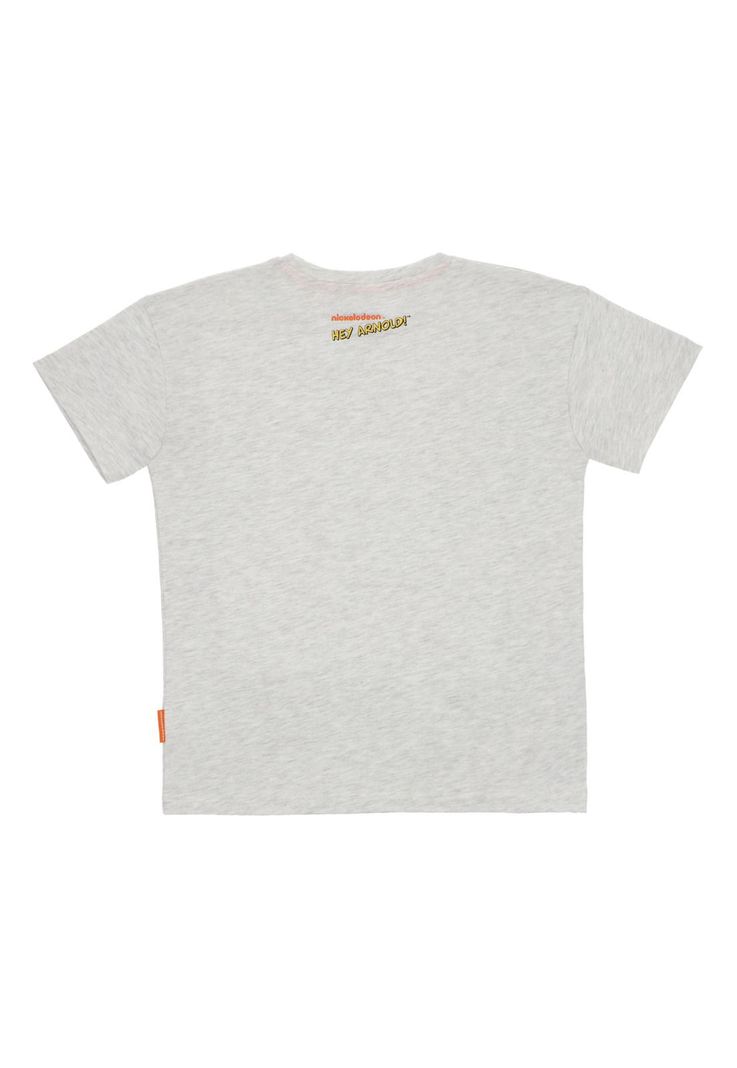 POLERA MANGA CORTA HEY ARNOLD GRIS MELANGE-0