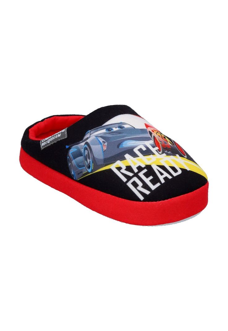PANTUFLA BASICA INFANTIL CARS ROJO-0