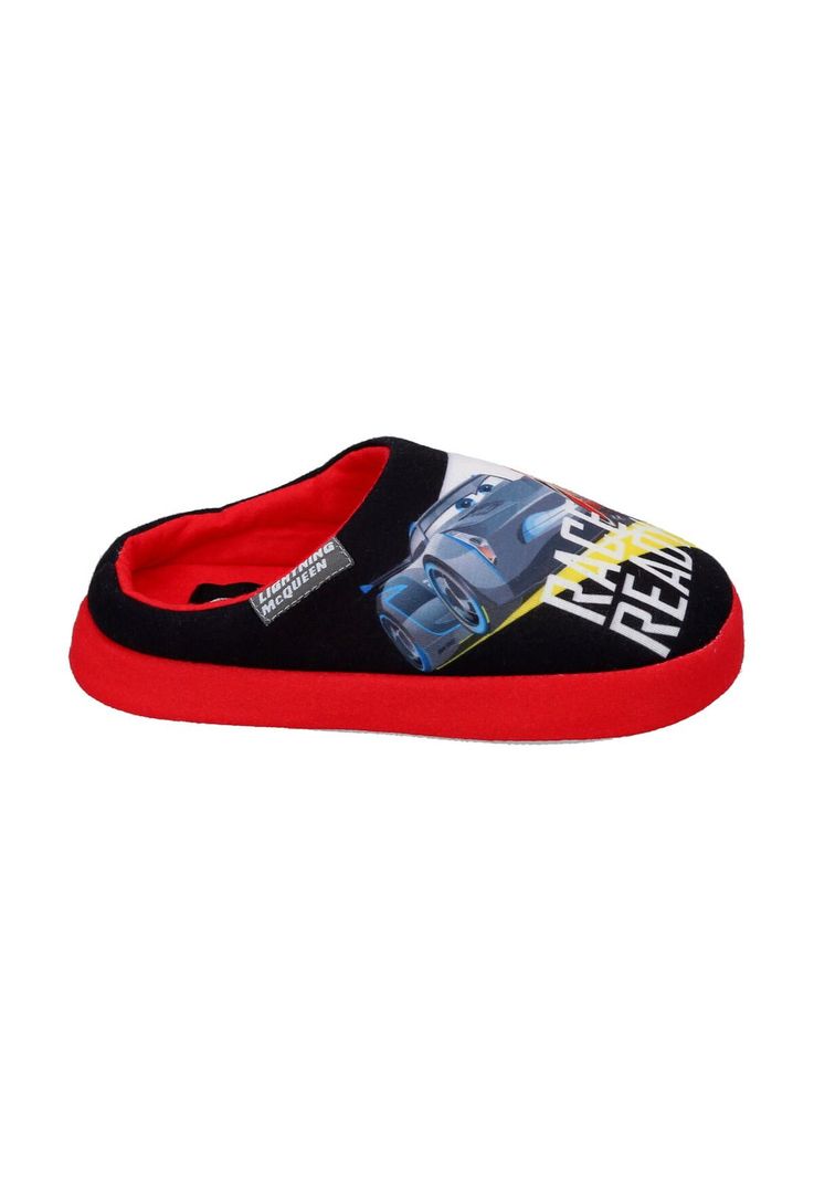 PANTUFLA BASICA INFANTIL CARS ROJO-2
