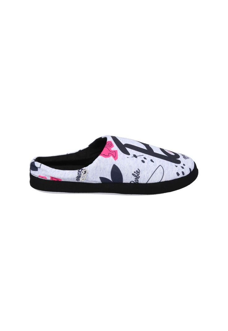 PANTUFLA MUJER BARBIE GRIS MELANGE-2