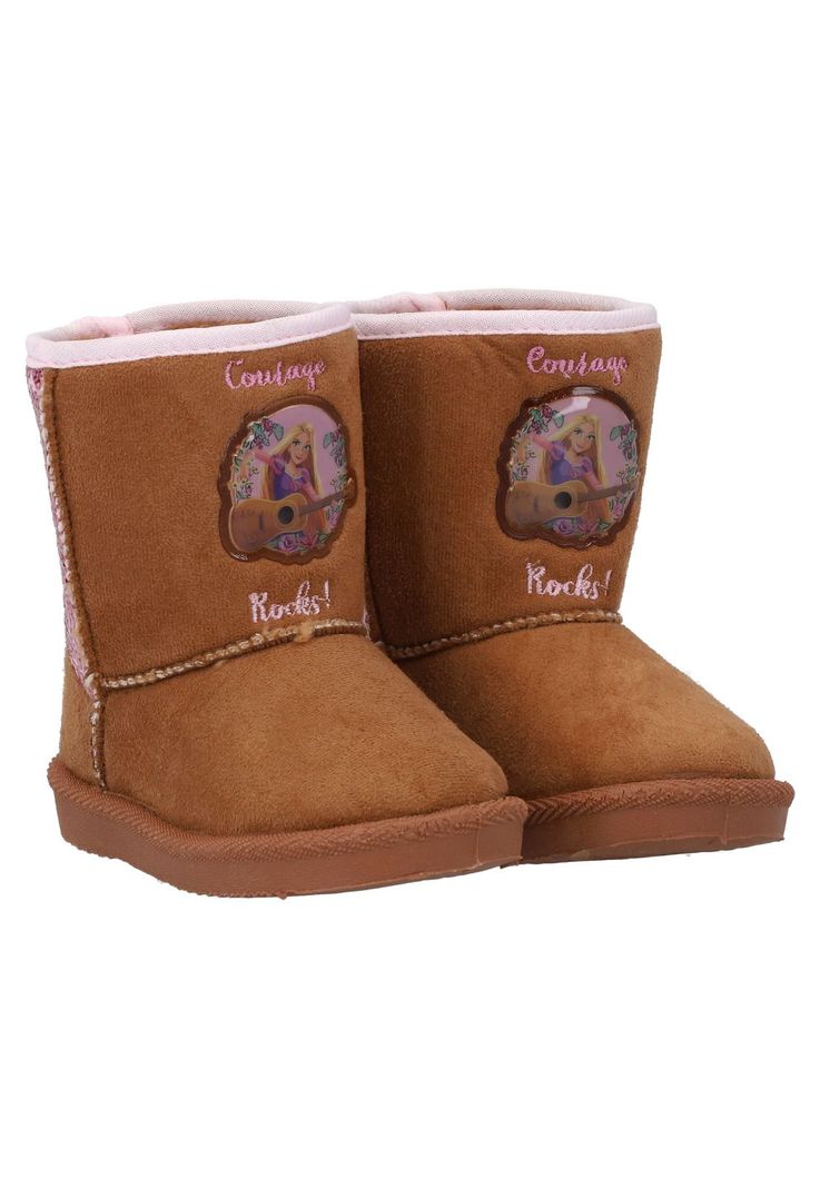 Bota Textil Infantil Rapunsel Camel-0