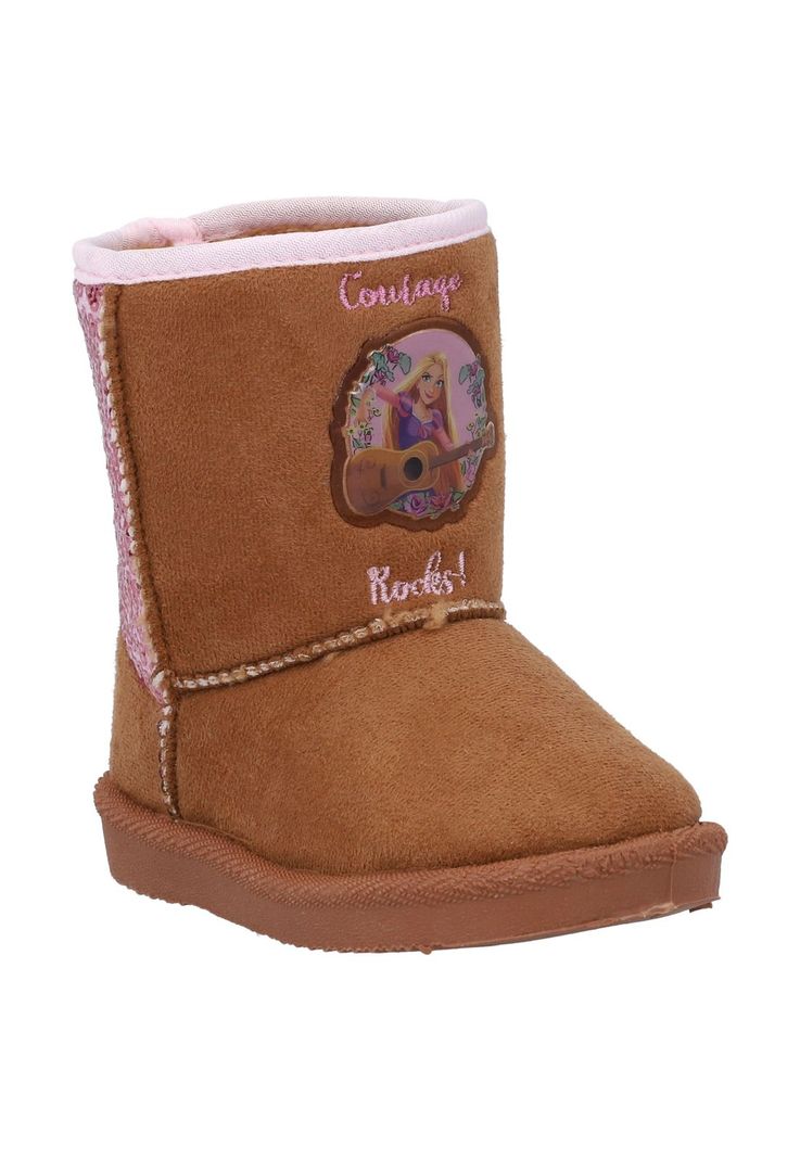 Bota Textil Infantil Rapunsel Camel-3
