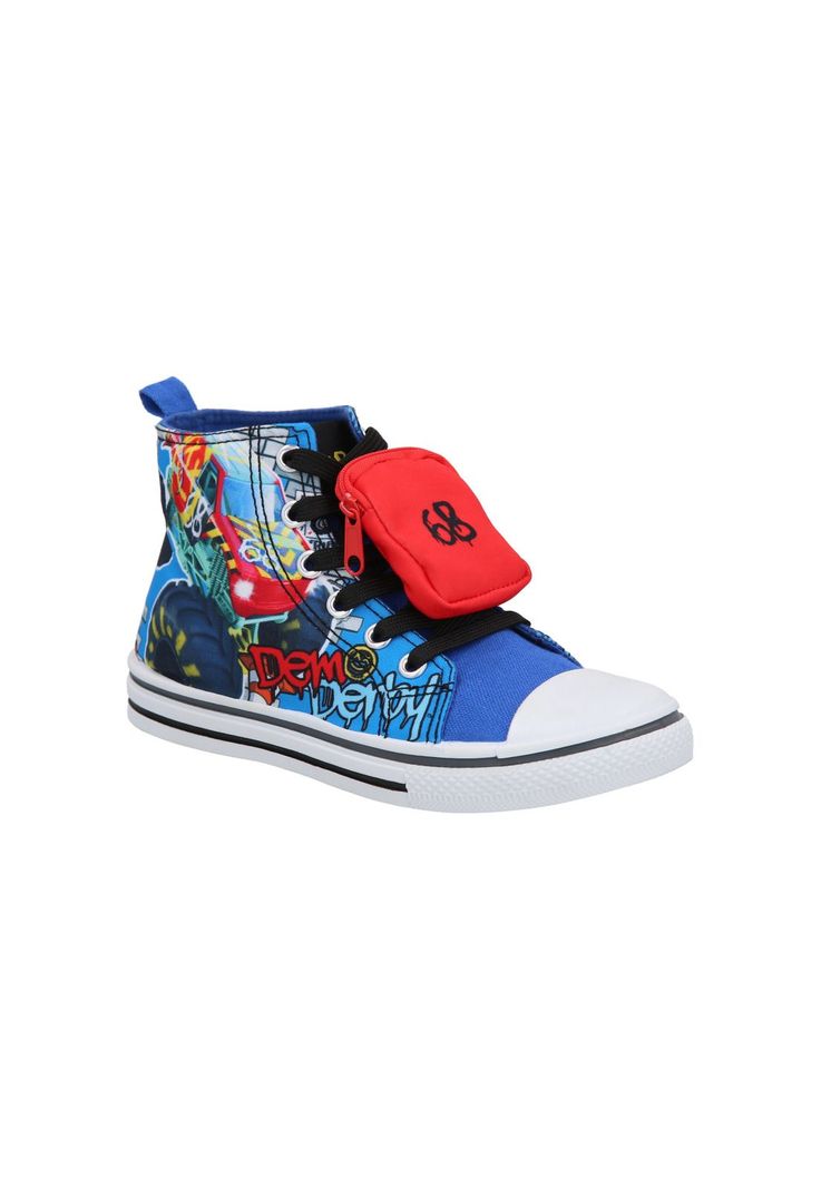  ZAPATILLA LONA ALTA HOT WHEELS AZUL-1