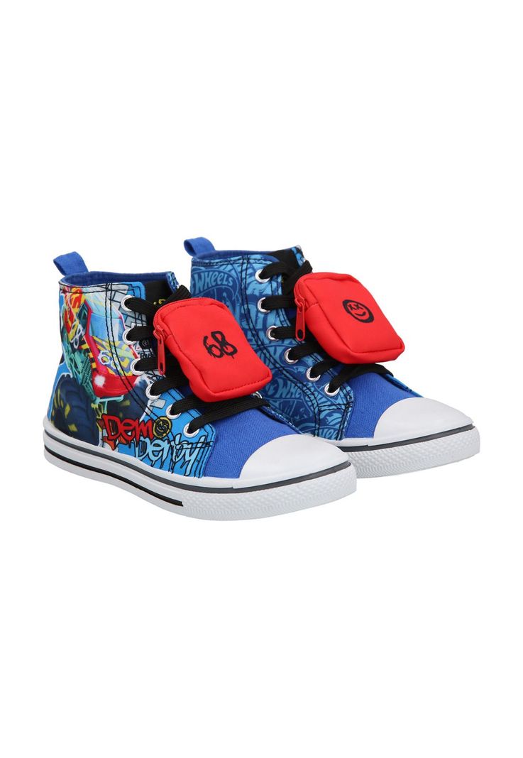  ZAPATILLA LONA ALTA HOT WHEELS AZUL-2