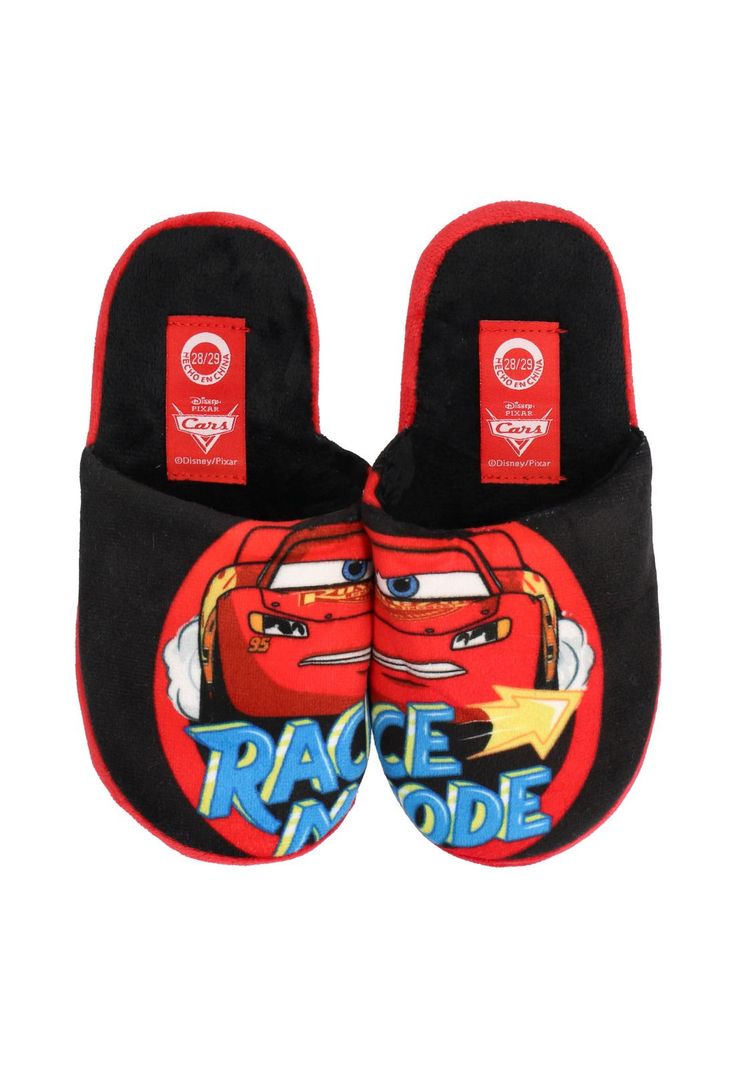 Pantufla niño Cars negro-1