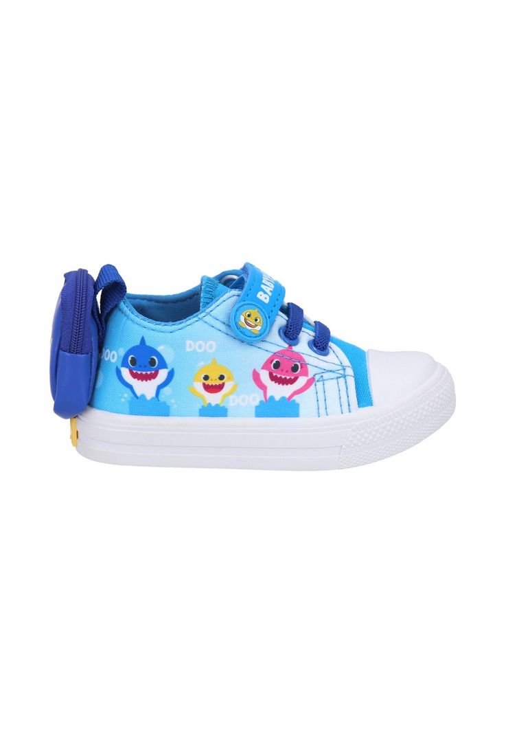 ZAPATILLA LONA BAJA BABY SHARK CELESTE-0