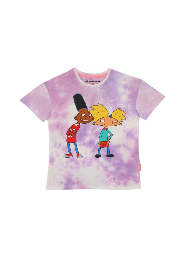 POLERA MANGA CORTA HEY ARNOLD TIE DYE-1