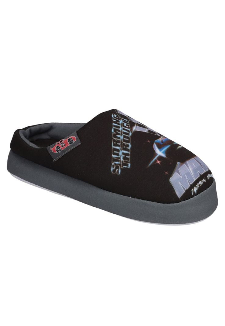 Pantufla encaje niño Cars negro-1