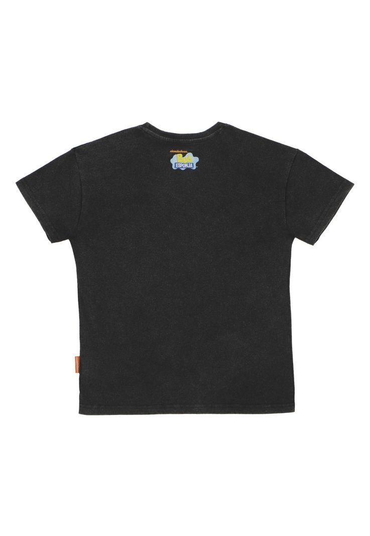 POLERA MANGA CORTA BOB ESPONJA GRIS OSCURO-0