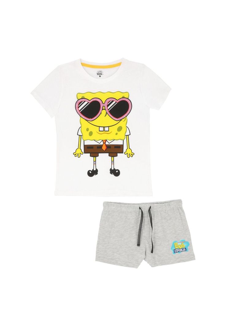 Pijama Teens BOB ESPONJA Blanco-0