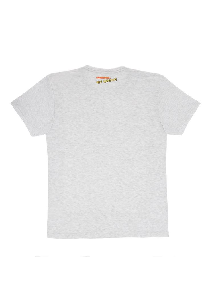 POLERA MANGA CORTA HEY ARNOLD GRIS MELANGE-1