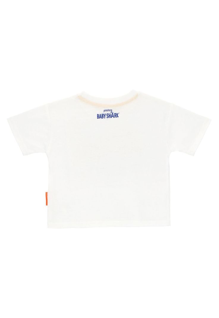 Polera Manga Corta Bebé Blanca Baby Shark-1