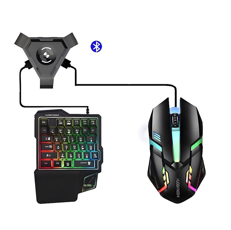 Kit de Teclado y Mouse para Celular - RGB - Bluetooth-0
