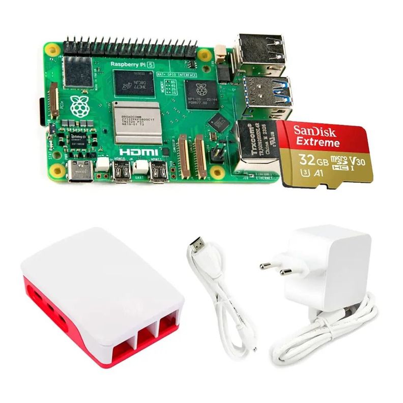 Kit Raspberry Pi 5 4GB con Sandisk Extreme 32GB 100 MB/s-0