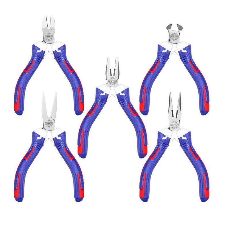 Pack de 5 Mini Alicates 4,5 pulgadas – Emtop-0