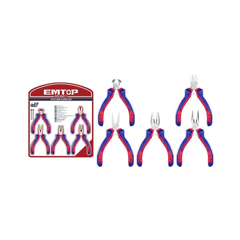 Pack de 5 Mini Alicates 4,5 pulgadas – Emtop-2