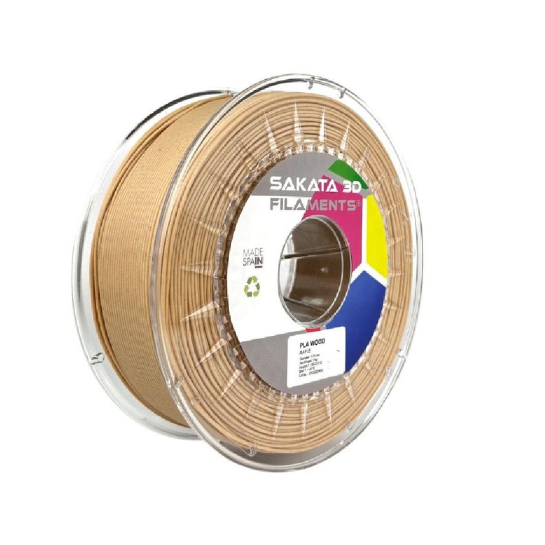 Filamento 3D PLA Texture Sakata Madera Arce 1.75mm 1kg Cafe Claro
