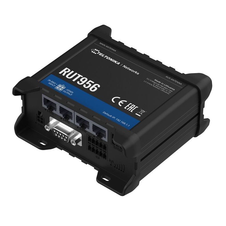 Paris Engineering Pin Router Router Celular Industrial 4G Teltonika RUT956 - Dual SIM Teltonika ...
