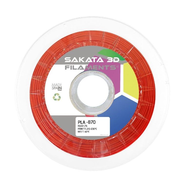 Filamento 3D PLA HR-870 Sakata Rojo 1.75mm 1kg