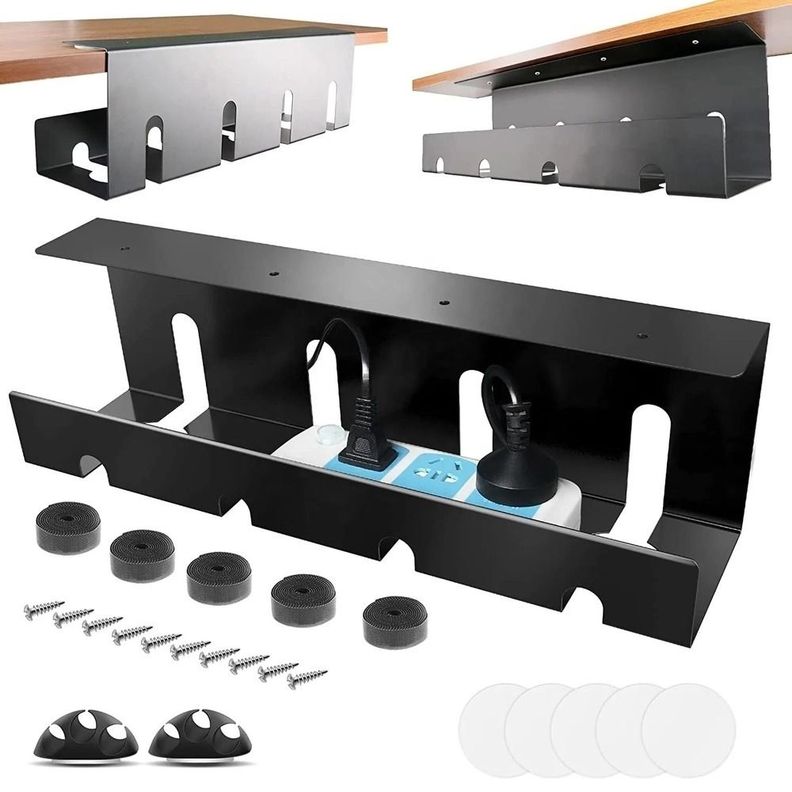 Bandeja Organizadora de Cables bajo Escritorio - Pack de 2-0