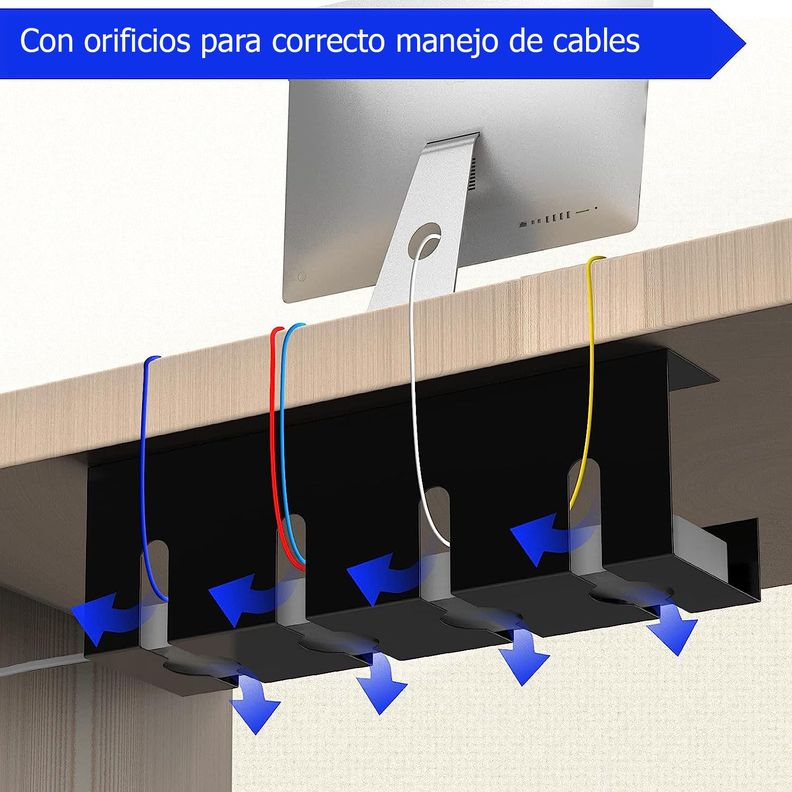 Bandeja Organizadora de Cables bajo Escritorio - Pack de 2-5