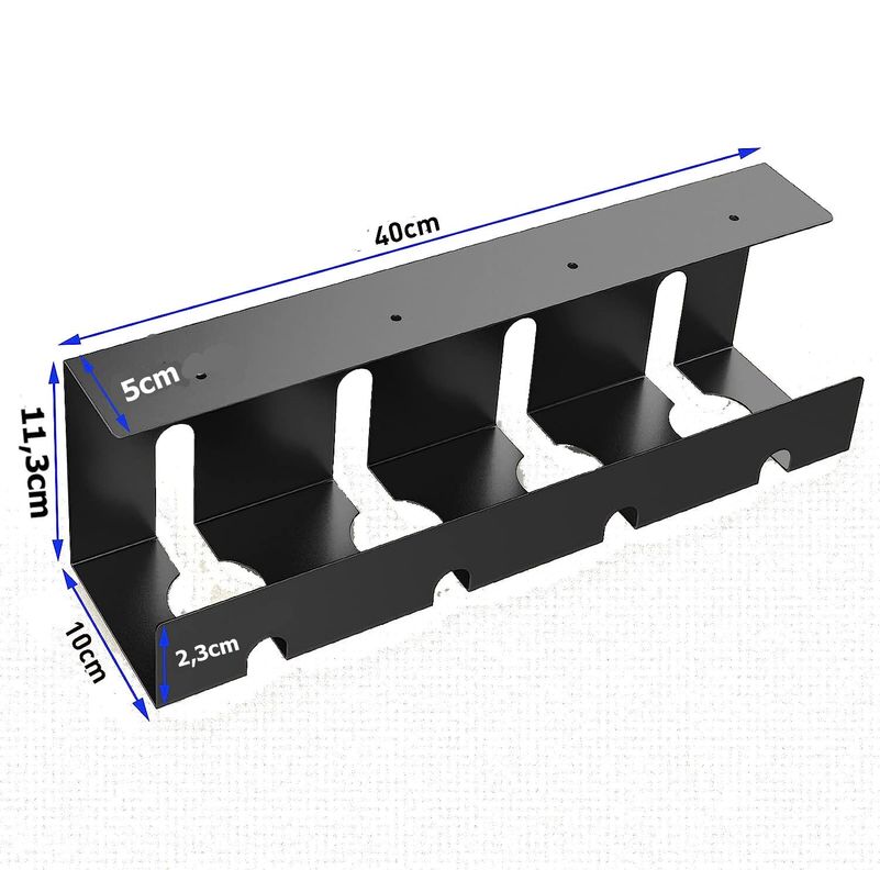 Bandeja Organizadora de Cables bajo Escritorio - Pack de 2-6