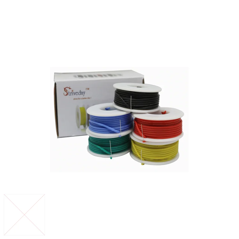 Kit de 5 cables AWG 30 de 10m Blanco