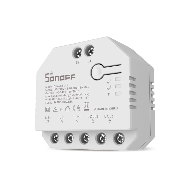 Interruptor Wifi Sonoff DUALR3 Lite de 2 Canales Control de Motor-0