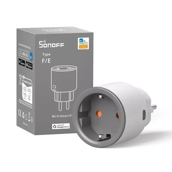 Enchufe Wifi Sonoff S60 Con Medicion De Energia 4000W 16A Blanco