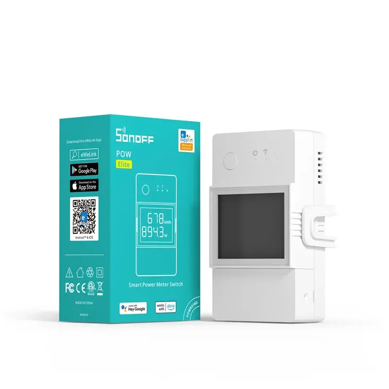 Interruptor WiFi de Medicion de Energia Sonoff POW Elite 20A Blanco