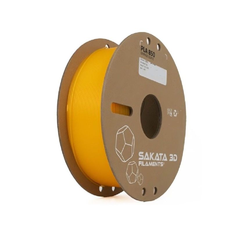 Filamento 3D PLA 850 Glass Sakata Naranja 1.75mm 1kg Naranjo