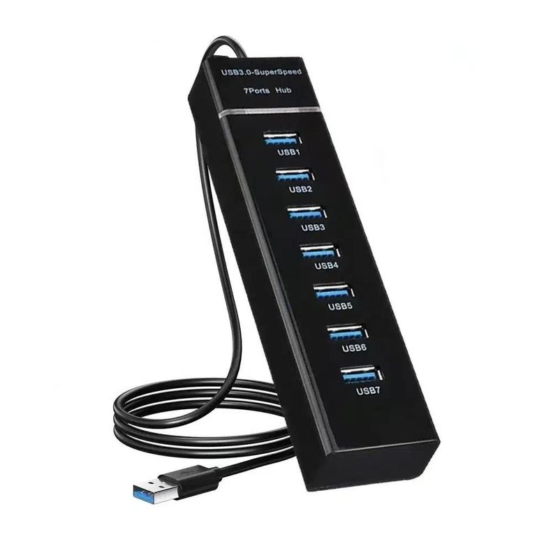 Hub USB 3.0 de 7 Puertos y Cable Largo de 120cm-0