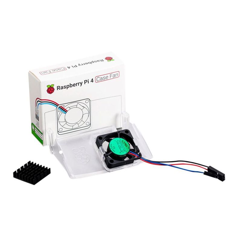 Ventilador original para Raspberry Pi 4 con disipador Negro