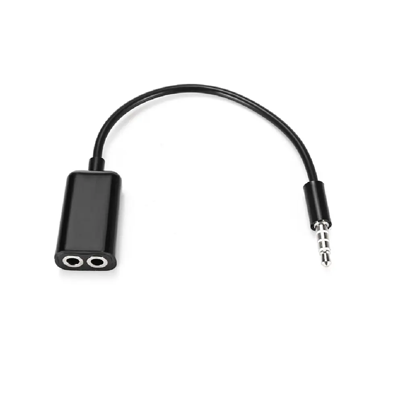 Cable Divisor de audio 3.5mm (1 conector macho a 2 hembra)-0