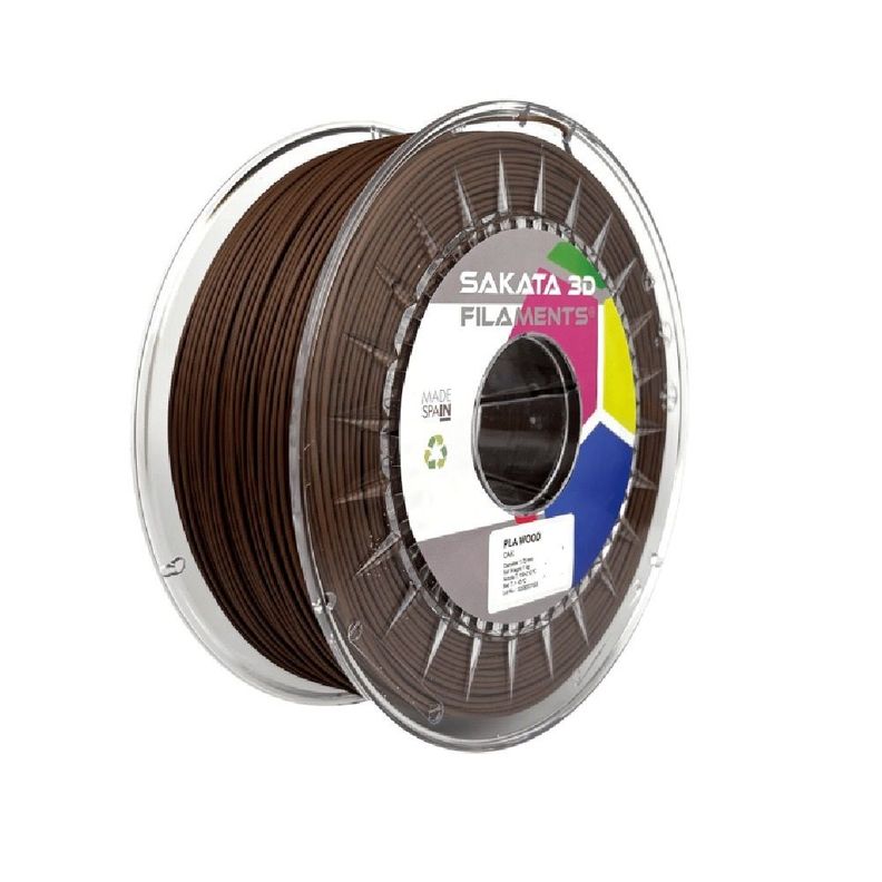 Filamento 3D PLA Texture Sakata Madera Roble 1.75mm 450g Cafe Oscuro