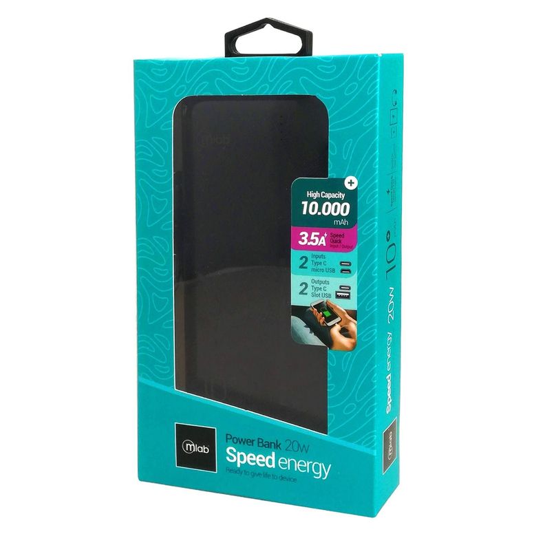 Bateria Externa Power Bank Carga Rapida 20W 10000Mah - Mlab-1