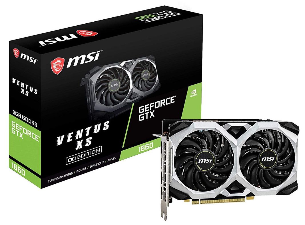 MSI GeForce GTX 1660 SUPER（6GB） Tarjeta de Video MSI GeForce GTX 1660 SUPER OC 6GB GDDR6 Msi