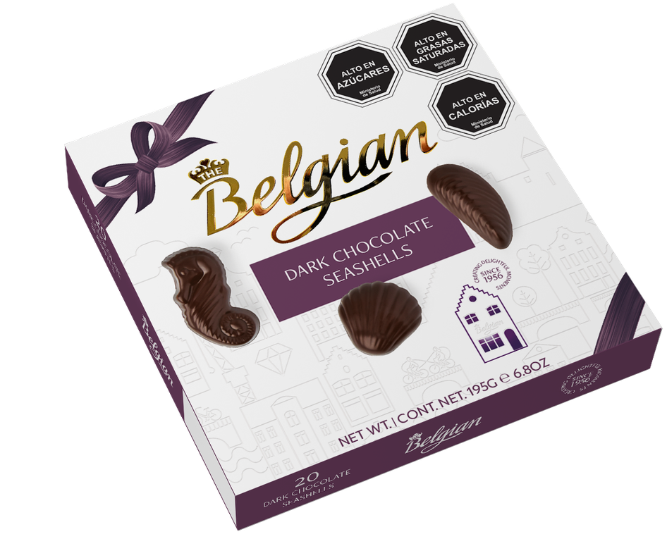 Pack 2 Dark Chocolate Belgian Seashells 195g