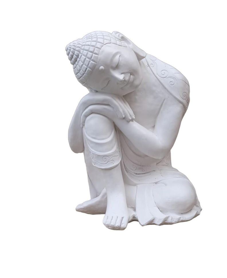 Figura Buda Durmiente White  Line 48 cm-0