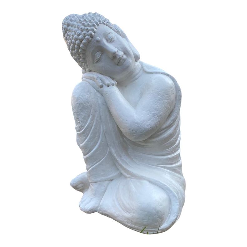 Figura Buda Durmiente White  Line 50 cm -0