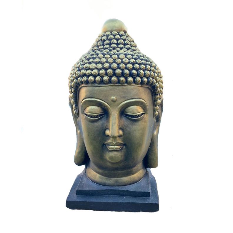 Cabeza de Buda Decorativo Golden 70 cm-0