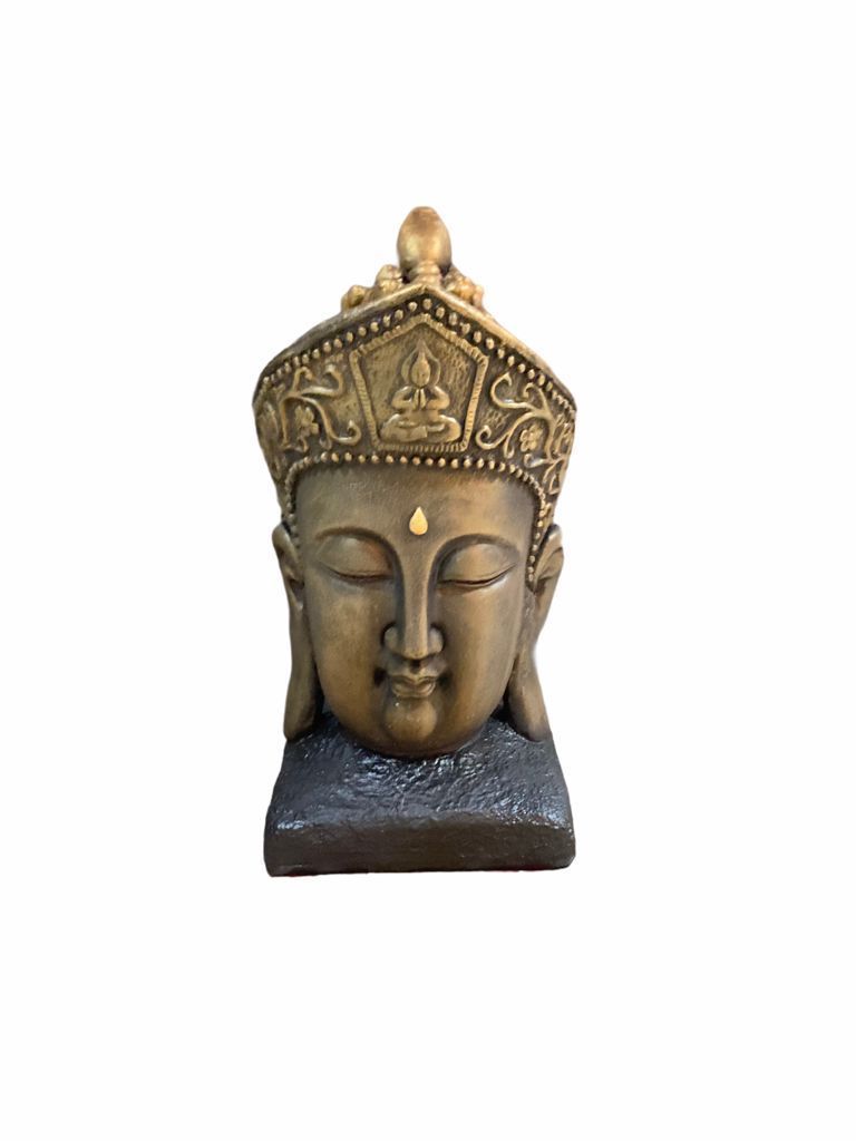 Cabeza de Buda Decorativa Golden 50 cm-0